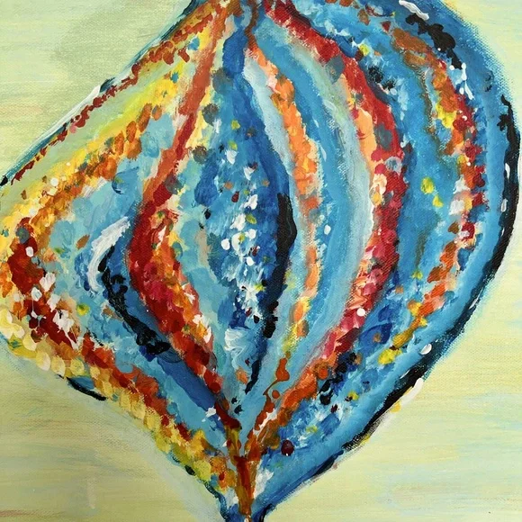 💙 Original acrylic painting, abstract, sold by the artist. 16” x 20” - Picture 3 of 6